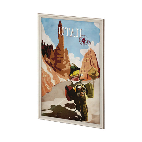 Utah Go USA (XL) by Mercana Studio a Hand Embellished Decograph Framed Art Print under Glass by Mercana at Eve Furniture