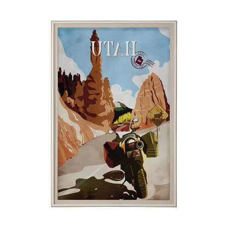 Utah Go USA (XL) by Mercana Studio a Hand Embellished Decograph Framed Art Print under Glass by Mercana at Eve Furniture