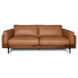 Utica Premium Genuine Leather Living Room Sofa with Metal Legs & Sustainable Materials