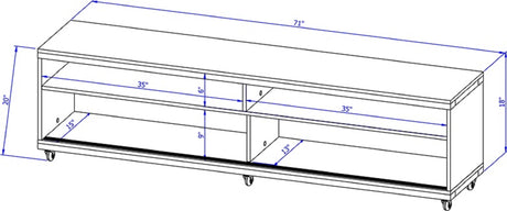 Utopia 70.47 TV Stand in White Matte by Manhattan Comfort at Eve Furniture