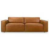 Uvalde Mid-Century Modern Vegan Leather Luxurious Sofa by Ashcroft Imports at Eve Furniture