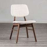 Uzwil Walnut/Beige Side Chair Set of 2 by Furniture of America at Eve Furniture