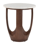 Vaan White & Walnut Side Table by Zuomod at Eve Furniture