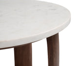 Vaan White & Walnut Side Table by Zuomod at Eve Furniture