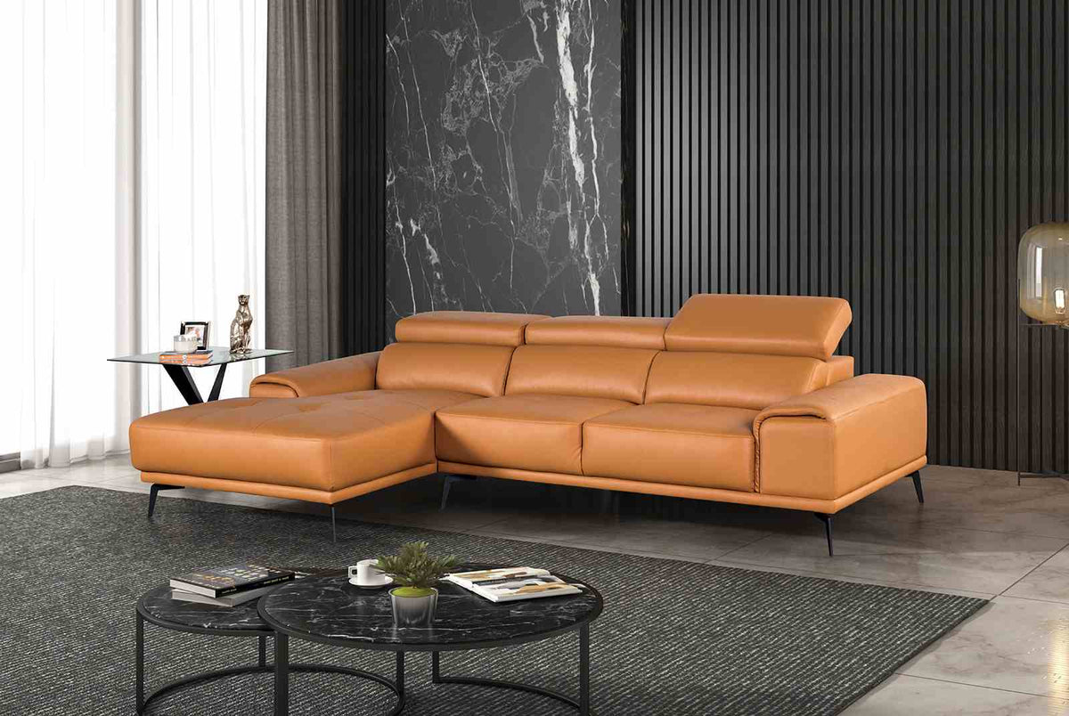 Vadso Tangerine Sectional with Left Chaise
