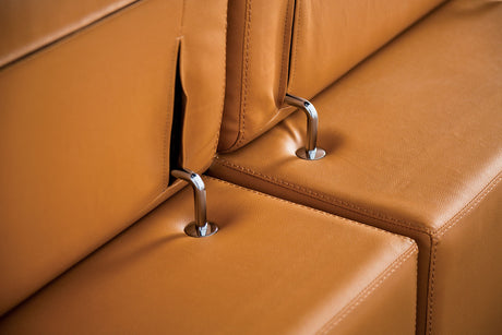 Vadso Tangerine Sectional with Right Chaise by Furniture of America at Eve Furniture