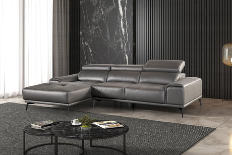 Vadso Dark Gray Sectional with Left Chaise by Furniture of America at Eve Furniture