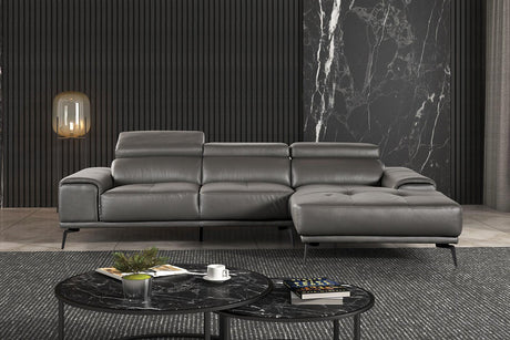 Vadso Dark Gray Sectional with Right Chaise by Furniture of America at Eve Furniture
