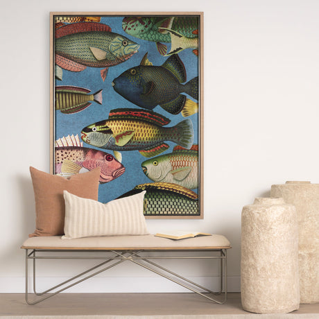 Vadum Piscis by Mercana Studio a Hand Embelished Textured Framed Art Print by Mercana at Eve Furniture
