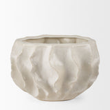 Vahn Sculptural Cream Glazed Decorative Ceramic Bowl by Mercana at Eve Furniture