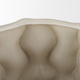 Vahn Sculptural Cream Glazed Decorative Ceramic Bowl by Mercana at Eve Furniture