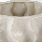 Vahn Sculptural Cream Glazed Decorative Ceramic Bowl by Mercana at Eve Furniture