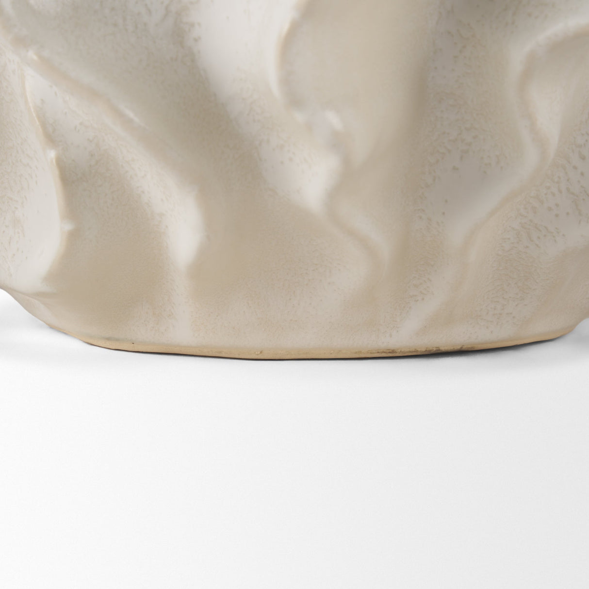 Vahn Sculptural Cream Glazed Decorative Ceramic Bowl by Mercana at Eve Furniture