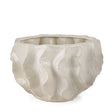 Vahn Sculptural Cream Glazed Decorative Ceramic Bowl by Mercana at Eve Furniture