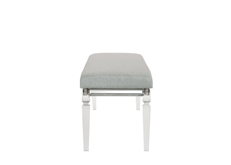 Vail Gray LED Upholstered Panel Bedroom Set by Crown Mark at Eve Furniture