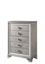 Vail Gray LED Upholstered Panel Bedroom Set by Crown Mark at Eve Furniture