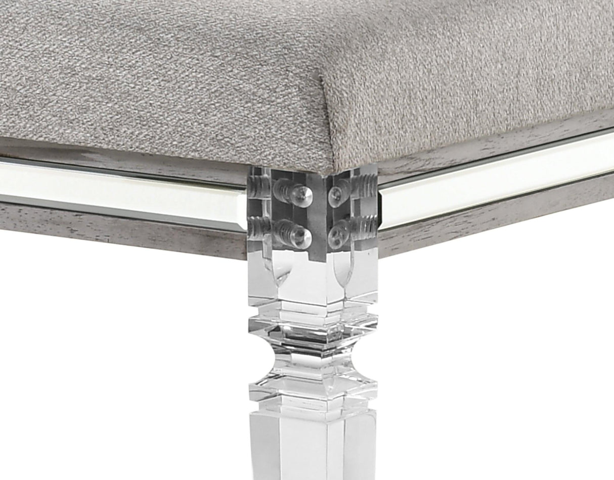 Vail Gray LED Upholstered Panel Bedroom Set by Crown Mark at Eve Furniture