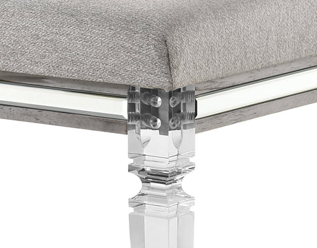 Vail Gray LED Upholstered Panel Bedroom Set by Crown Mark at Eve Furniture