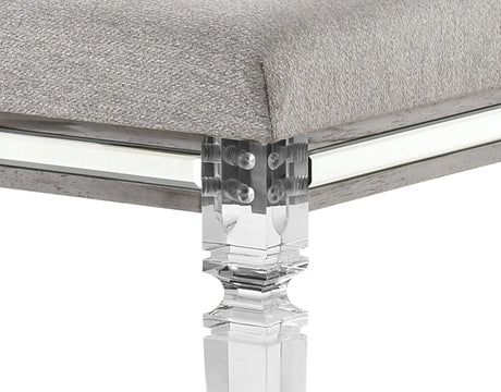 Vail Gray LED Upholstered Panel Bedroom Set by Crown Mark at Eve Furniture