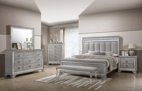Vail Gray Nightstand by Crown Mark at Eve Furniture