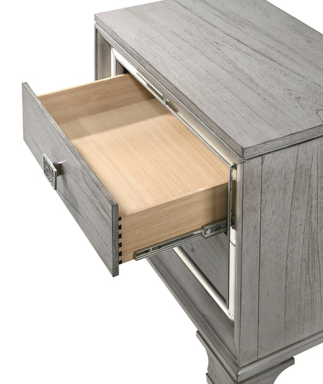 Vail Gray Nightstand by Crown Mark at Eve Furniture