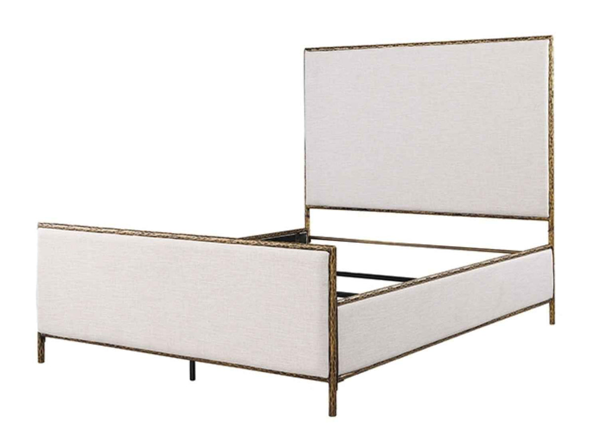 Valda Matte Gold Queen Bed by Furniture of America at Eve Furniture