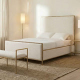 Valda Matte Gold Queen Bed by Furniture of America at Eve Furniture