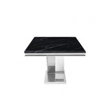 Valdevers Black/Chrome Dining Table by Furniture of America at Eve Furniture