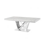Valdevers Chrome Dining Table by Furniture of America at Eve Furniture