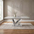 Valdevers Chrome Dining Table by Furniture of America at Eve Furniture