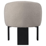 Valdez Beige Boucle Upholstered Barrel Back Accent Chair by Coaster at Eve Furniture