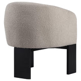 Valdez Beige Boucle Upholstered Barrel Back Accent Chair by Coaster at Eve Furniture