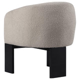 Valdez Beige Boucle Upholstered Barrel Back Accent Chair