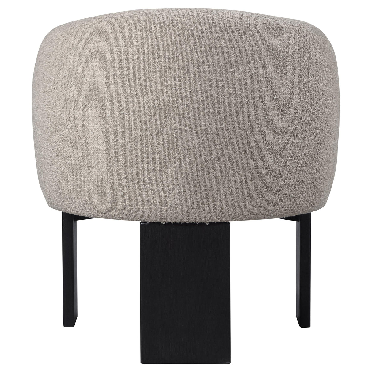 Valdez Beige Boucle Upholstered Barrel Back Accent Chair