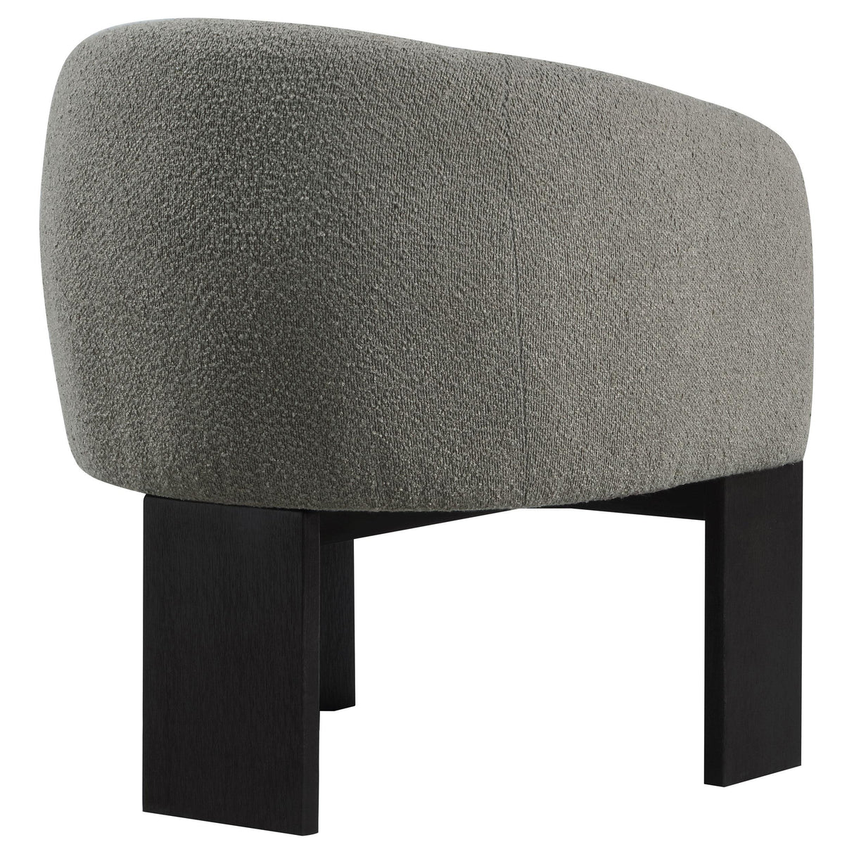Valdez Brown Boucle Upholstered Barrel Back Accent Chair by Coaster at Eve Furniture