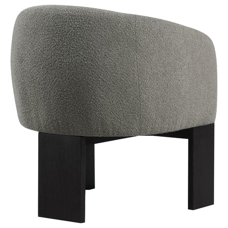 Valdez Brown Boucle Upholstered Barrel Back Accent Chair by Coaster at Eve Furniture