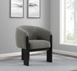 Valdez Brown Boucle Upholstered Barrel Back Accent Chair by Coaster at Eve Furniture