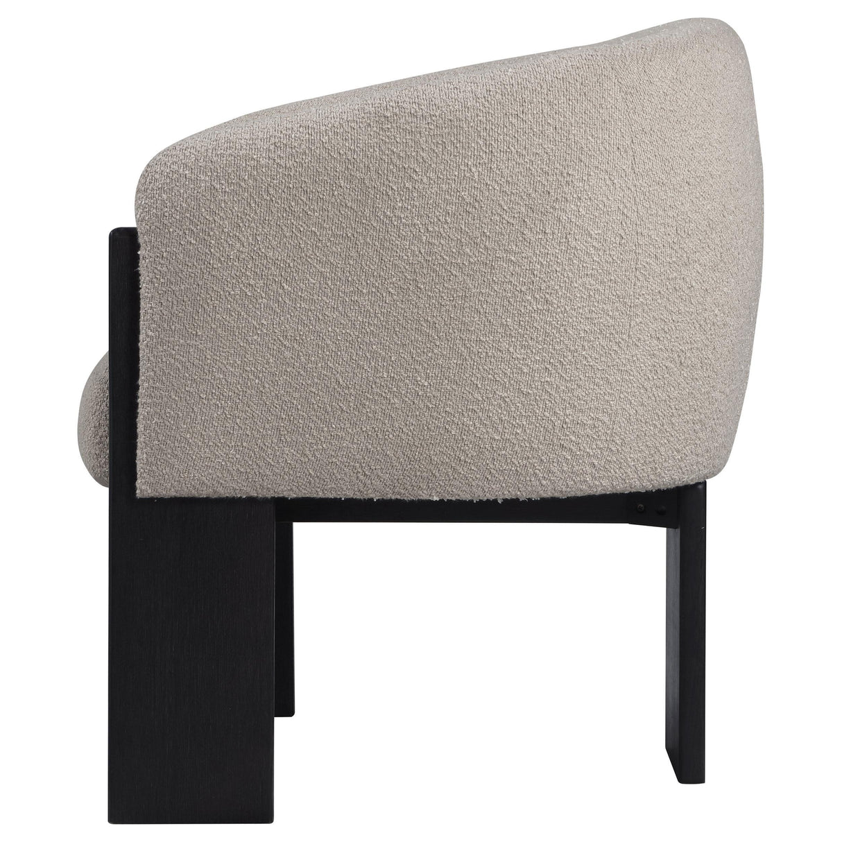 Valdez Beige Boucle Upholstered Barrel Back Accent Chair by Coaster at Eve Furniture