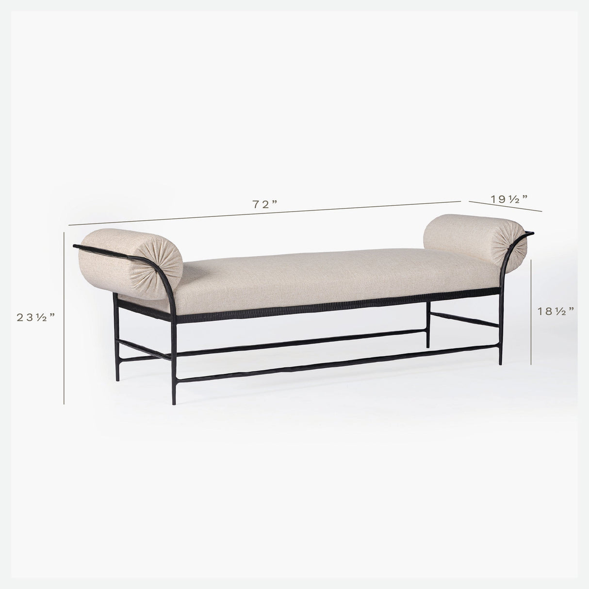 Vale Hammered Bench by Co.House Designs at Eve Furniture