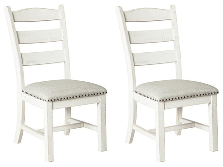 Valebeck Beige & White Dining Chair, Set of 2 by Ashley at Eve Furniture