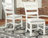 Valebeck Beige & White Dining Chair, Set of 2 by Ashley at Eve Furniture