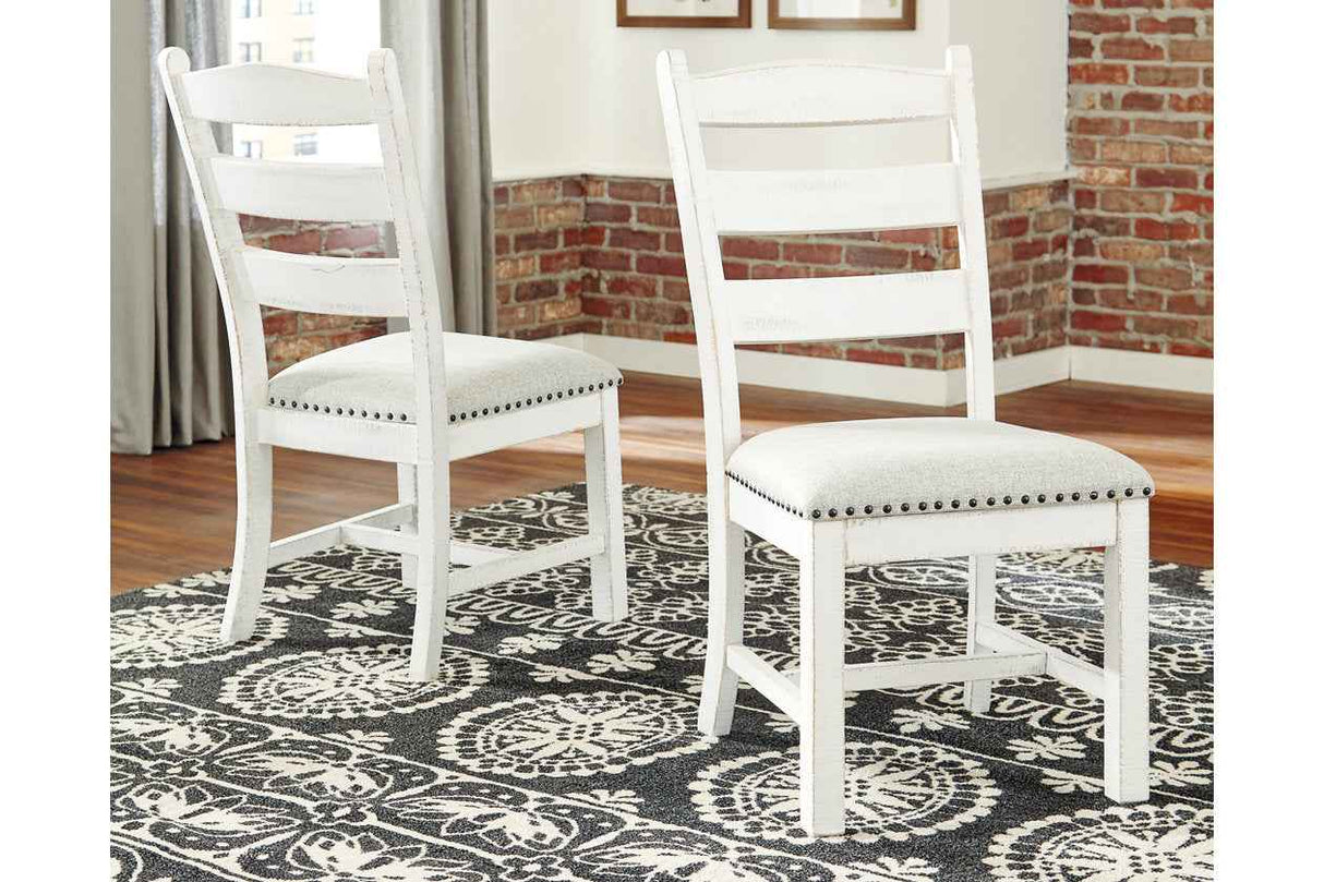 Valebeck Beige & White Dining Chair, Set of 2 by Ashley at Eve Furniture