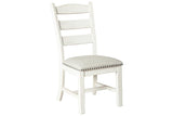Valebeck Beige/White Dining Chair, Set of 2 by Ashley at Eve Furniture