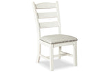 Valebeck Beige/White Dining Table and 4 Chairs by Ashley at Eve Furniture