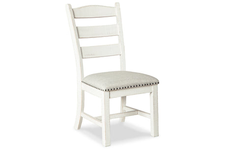 Valebeck Beige/White Dining Table and 4 Chairs by Ashley at Eve Furniture