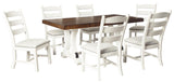 Valebeck Beige/White Rectangular Dining Set by Ashley at Eve Furniture