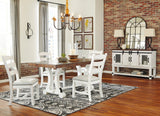 Valebeck Beige/White Rectangular Dining Set by Ashley at Eve Furniture