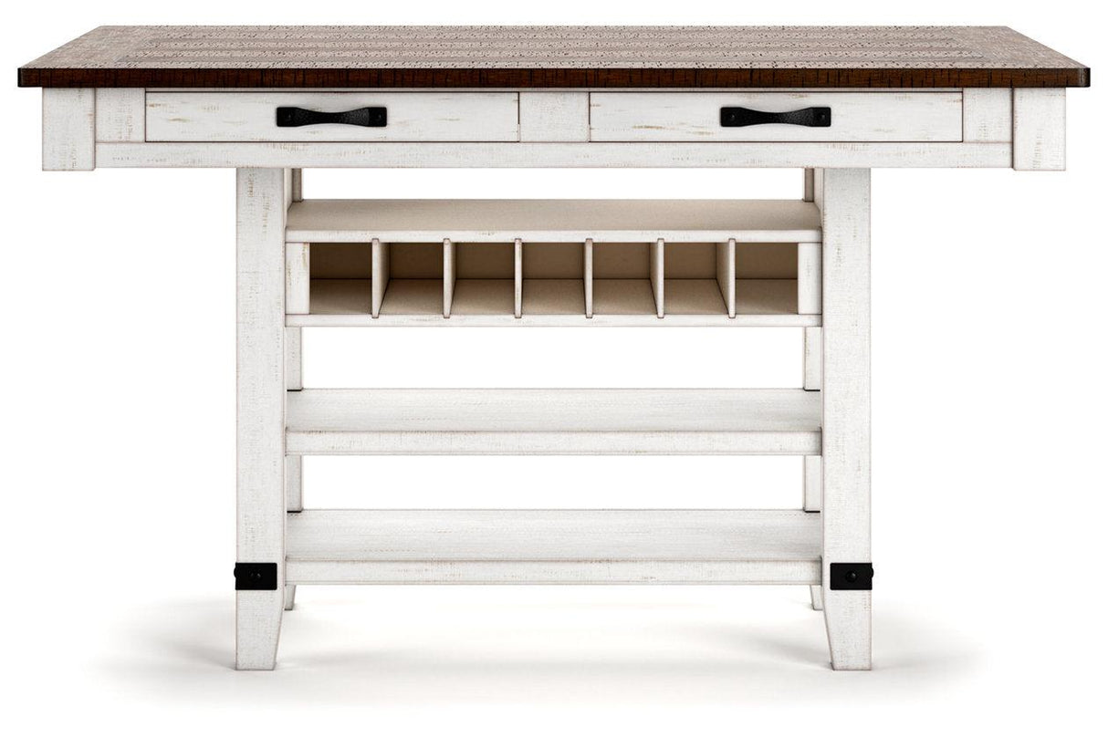 Valebeck Bistro and Bar Table Set In Brown and White by Ashley at Eve Furniture