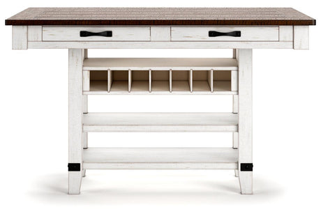 Valebeck Bistro and Bar Table Set In Brown and White by Ashley at Eve Furniture