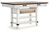 Valebeck Bistro and Bar Table Set In Brown and White by Ashley at Eve Furniture